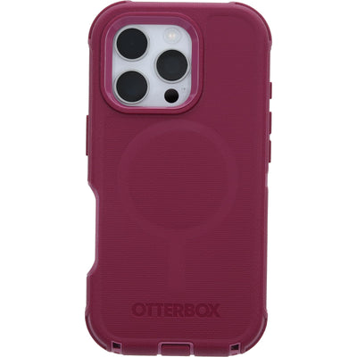 OtterBox Defender Series MagSafe Hülle für iPhone 16 Pro, stoßfest, sturzsicher, extrem robust, Schutzhülle, 7X getestet nach Militärstandard, Rot