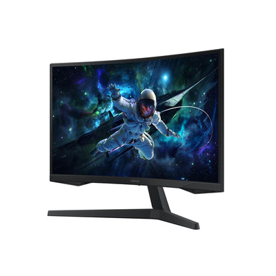 Moniteur de jeu incurvé Samsung Odyssey G55C, 27 pouces, écran avec dalle VA, 2 560 x 1 440 pixels, rayon 1 000R, HDR10, AMD FreeSync, taux de rafraîchissement 165 Hz, temps de réponse 1 ms (MPRT)