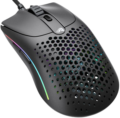 Glorious Gaming Model O 2 Wired Gaming Mouse – ultraleichte 59 g, FPS, 26.000 DPI, Motion-Sync, auf 80 Mio. Klicks ausgelegte Schalter, 6 programmierbare Tasten, beidhändig, RGB, PTFE-Füße – Schwarz