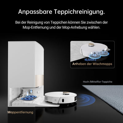 dreame L20 Ultra Complete Roboter Staubsauger mit Zubehör-Kit, 7000 Pa Saugroboter mit Wischfunktion, MopExtend™-Technologie, anheben der Wischmopps, AI Action, selbstreinigender Basisstation