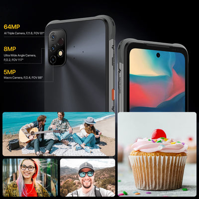 UMIDIGI Bison GT2 Outdoor Smartphone 2023, 8GB+128GB Robustes Handy,Android 12,64MP+24MP Nachtsicht Handy Ohne Vertrag,6.5" FHD+,6150mAh Rugged Handy,Octa-Core/Dual SIM/IP68/NFC/GPS/OTG