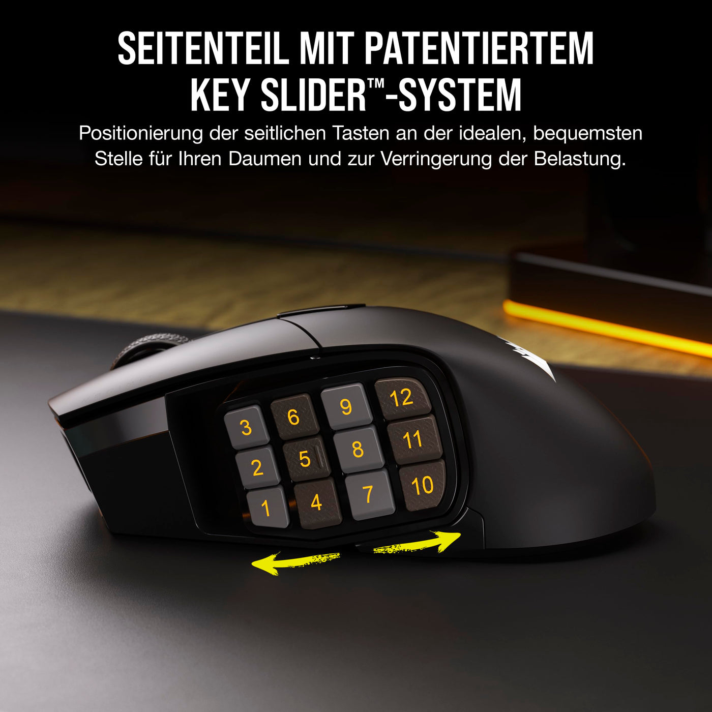 CORSAIR SCIMITAR ELITE WIRELESS MMO Gaming Mouse - 26.000 DPI - 16 Programmierbare Tasten - Bis zu 150 Stunden Akkulaufzeit - iCUE-Kompatibel - PC, PS5, PS4, Xbox - Schwarz