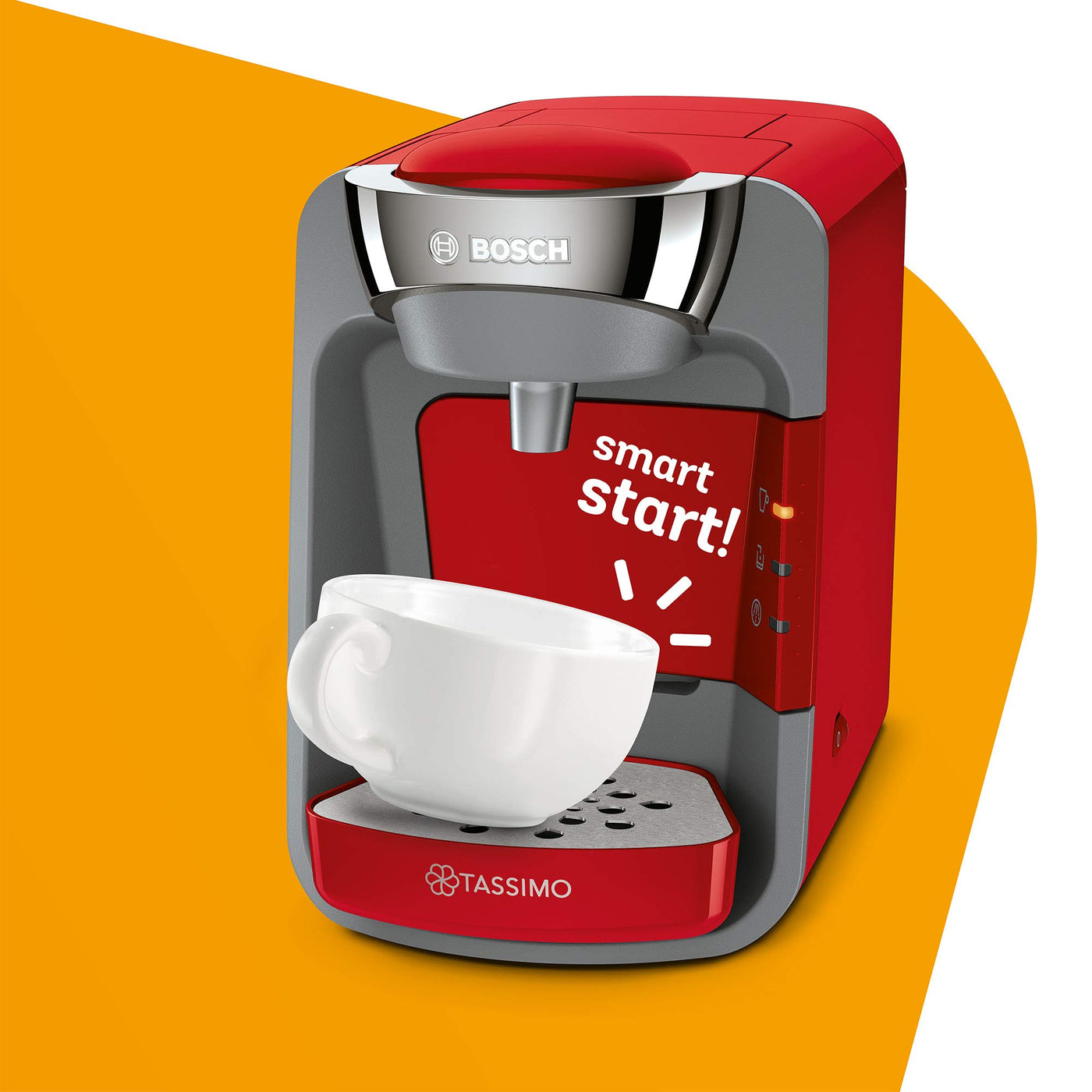 Tassimo Suny Kapselmaschine TAS3208 Kaffeemaschine by Bosch, über 70 Getränke, vollautomatisch, geeignet für alle Tassen, nahezu keine Aufheizzeit, 1300 W, rot/anthrazit