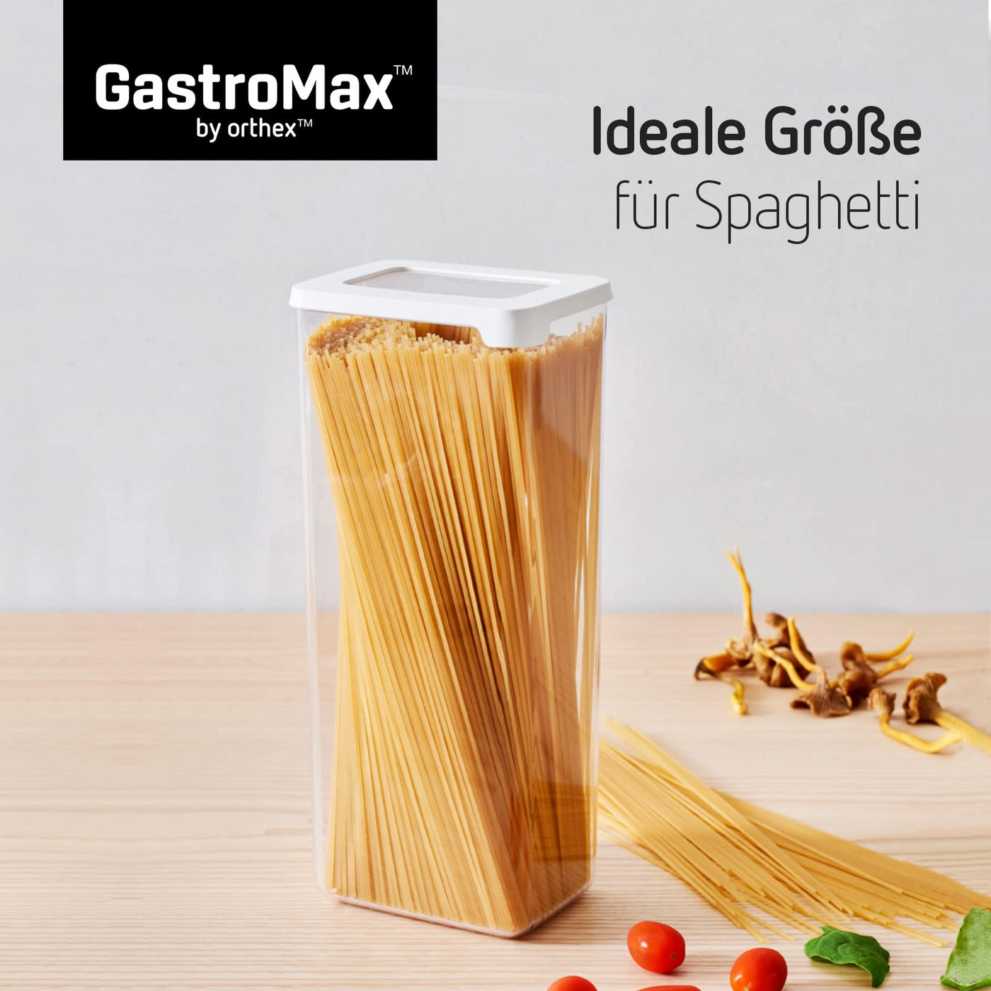 Gastromax 7726010 Luftdichter Vorratsbehälter, 13 x 9 x 28 cm, 2,25 L, transparent