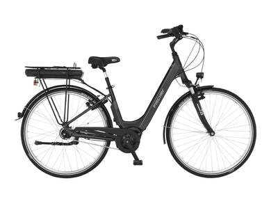 FISCHER E-Bike City CITA 1.8, Elektrofahrrad für Damen und Herren, RH 44 cm, Mittelmotor 65 Nm, 36 V Akku, Schwarz