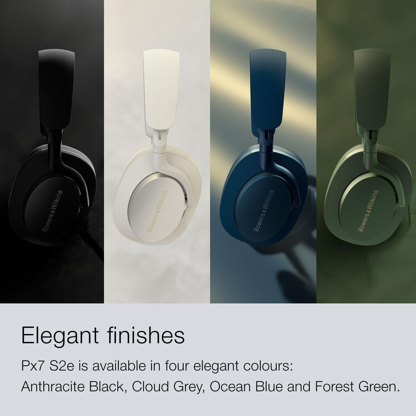 Bowers & Wilkins PX7 S2e Over-Ear-Kopfhörer mit Geräuschunterdrückung, kabellos, Qualcomm aptX™ Adaptive & Schnellladung, 30 Stunden Wiedergabe, sechs integriertes Mikrofon, Ozeanblau