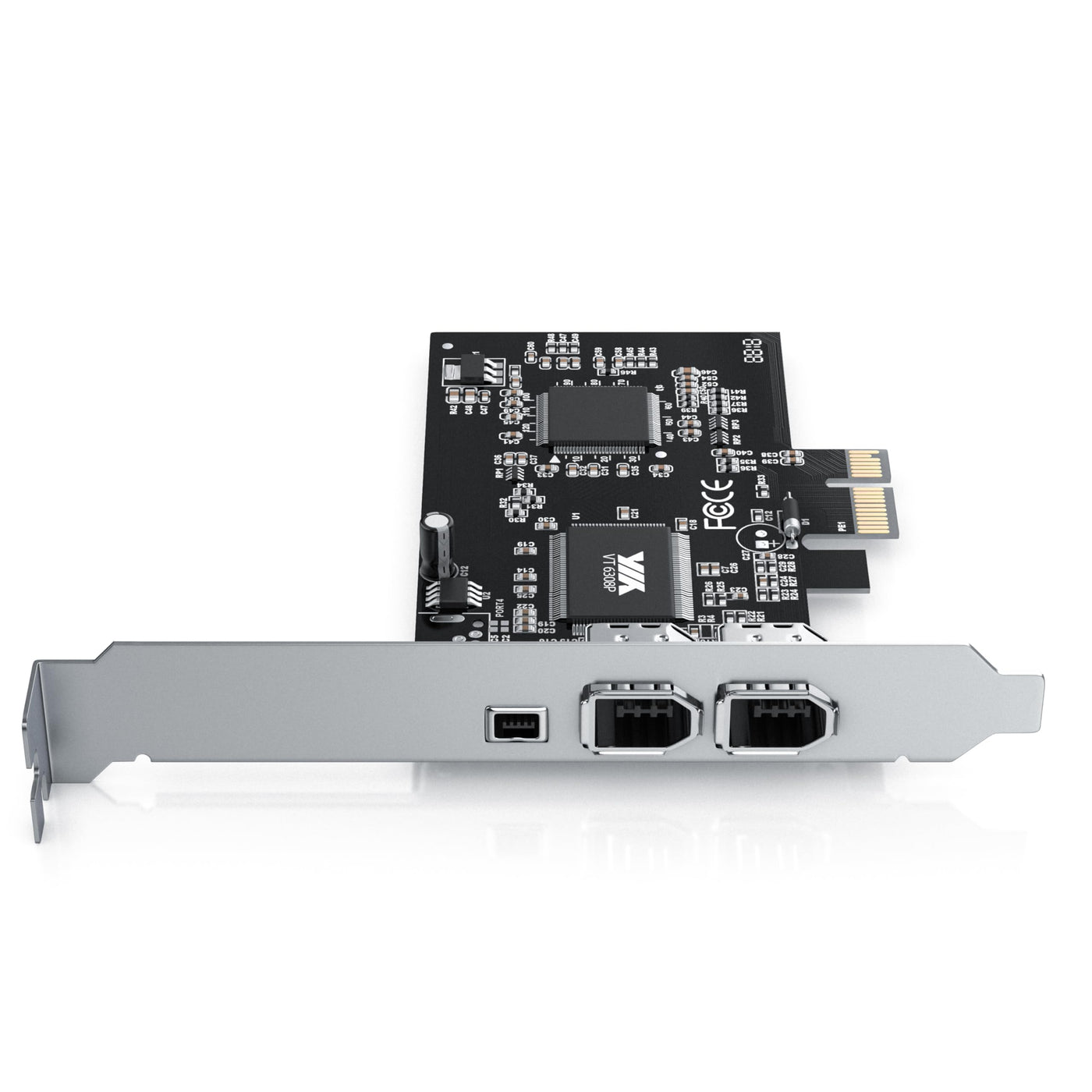 CSL PCI Firewire Karte Erweiterungskarte PCI-E 3 Anschlüsse 1394a Controller-Karte 2 x 6 Pin und 1 x 4 Pin für Desktop-PC