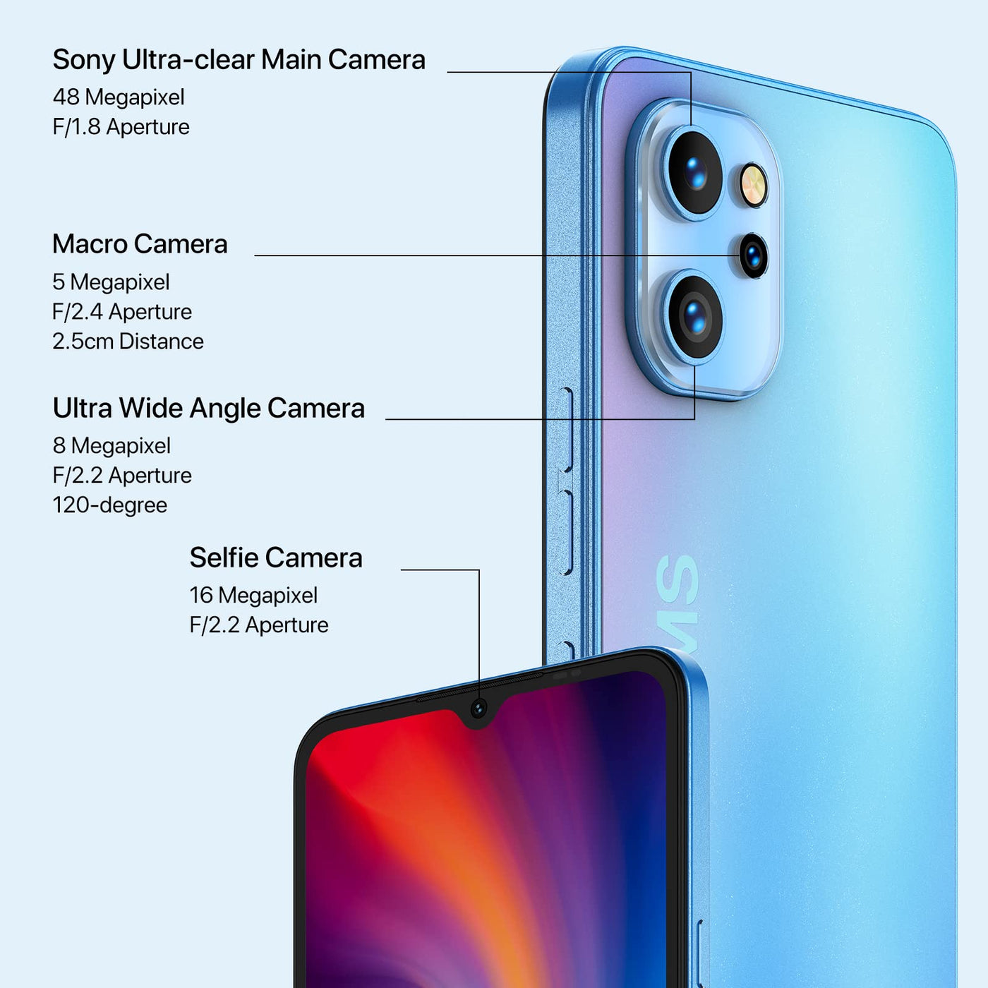 UMIDIGI A13 Pro (128GB) Smartphone Ohne Vertrag, 48MP AI Kamera Handy, 6,7" HD Bildschirm, 4GB RAM, Android 11 Simlockfreie Handys NFC, 5150mAh Akku, Octa-Core, 4G Dual SIM/Fingerabdruck/GPS