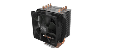 Cooler Master Hyper H412R CPU-Luftkühler - Low-Profile-Kühlsystem, Direktkontakt-Technologie, 4 Kupfer-Heatpipes, Kompakter Aluminium-Kühlkörper mit 92-mm-PWM-Lüfter - AMD und Intel kompatibel Desktop