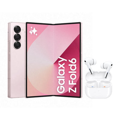 Samsung Galaxy Z Fold6 AI-Smartphone, Simlockfreies Handy ohne Vertrag, 256 GB Speicher, Lange Akkulaufzeit, Pink + Buds3 Pro Kabellose Bluetooth-Kopfhörer, Active Noise Cancelling (ANC)