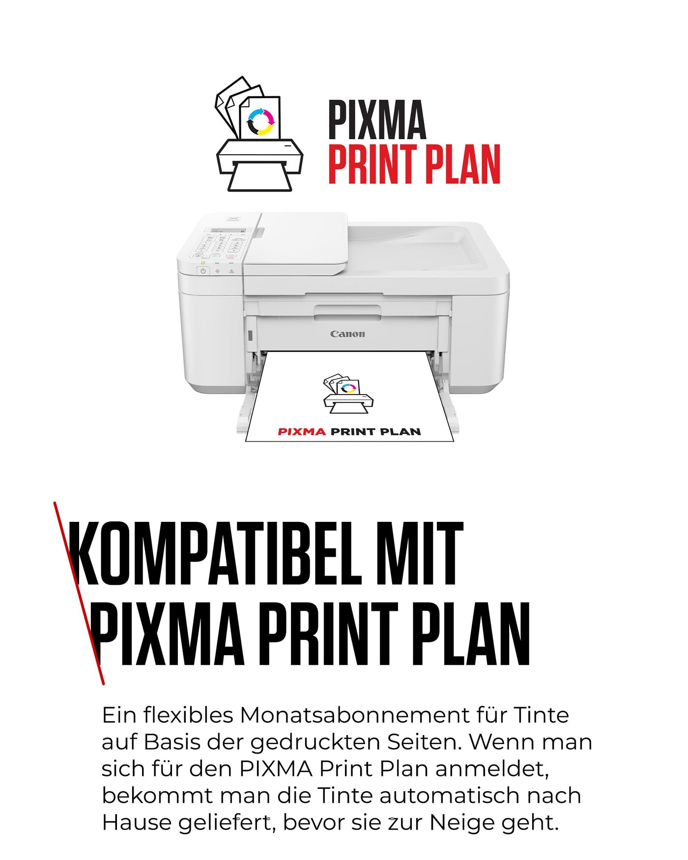 Canon PIXMA TR4751i 4-in-1 WLAN-Drucker fürs Homeoffice, Kopierer, Fax – Auto-Duplex, 20-Blatt-ADF, Fotodruck – Print Plan kompatibel – kabellos, Scannen via Cloud (Weiß)