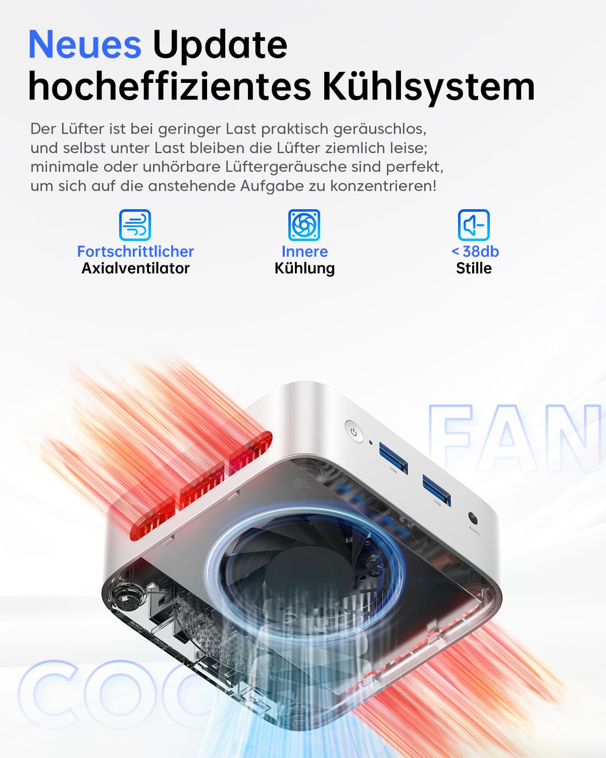 ACEMAGICIAN V1 Mini PC W11 PRO,Ιntel Alder Lake-N97(Bis zu 3,6 GHz),16 GB DDR4 512 GB SSD Micro Desktop Computer|HDMI+DP|USB3.2 Für Business/Office/Multimedia