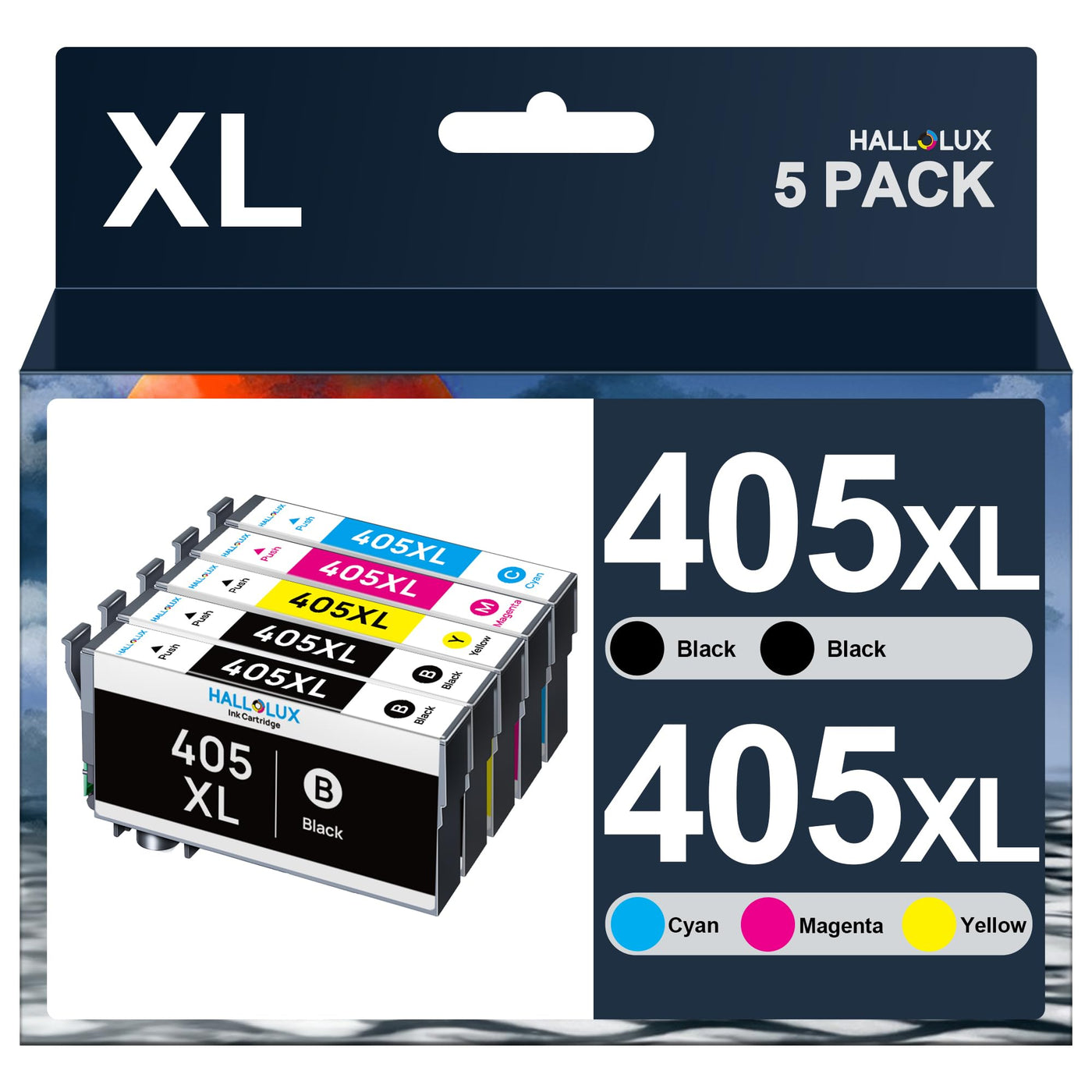 405XL Multipack 405 XL Druckerpatronen 405 Kompatibel für Epson 405 für Epson Workforce Pro WF-4820 Patronen WF 3820 WF 3825 WF-4825DWF WF-4830DTWF WF-7830DTWF WF-7835DTWF WF-7840DTWF (5er-Pack)