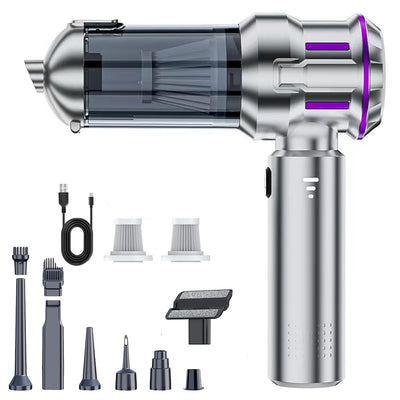 ZUSKYZU Handstaubsauger Akku Schnurloser, 22000PA Auto-Staubsauger mit Hoher Leistung, 4-in-1 Kabelloser Autostaubsauger mit Waschbarem HEPA-Filter, Handsauger Staubsauger für Auto, Haushalt