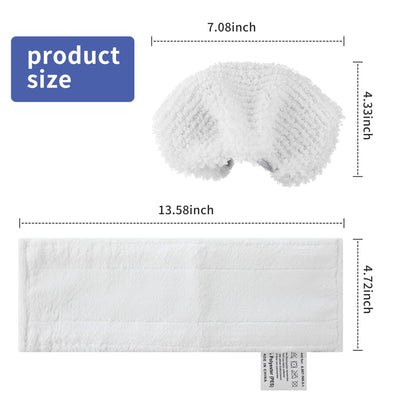 BUCOMTU 10 Stück Mikrofaser-Tuchset Waschbar Microfiber Cloth Kompatibel für Kärcher Dampfreiniger EasyFix SC 2, SC 3, SC 4, SC 5 Zubehör Ersatztücher,5 Bodendüse+5 Handdüse