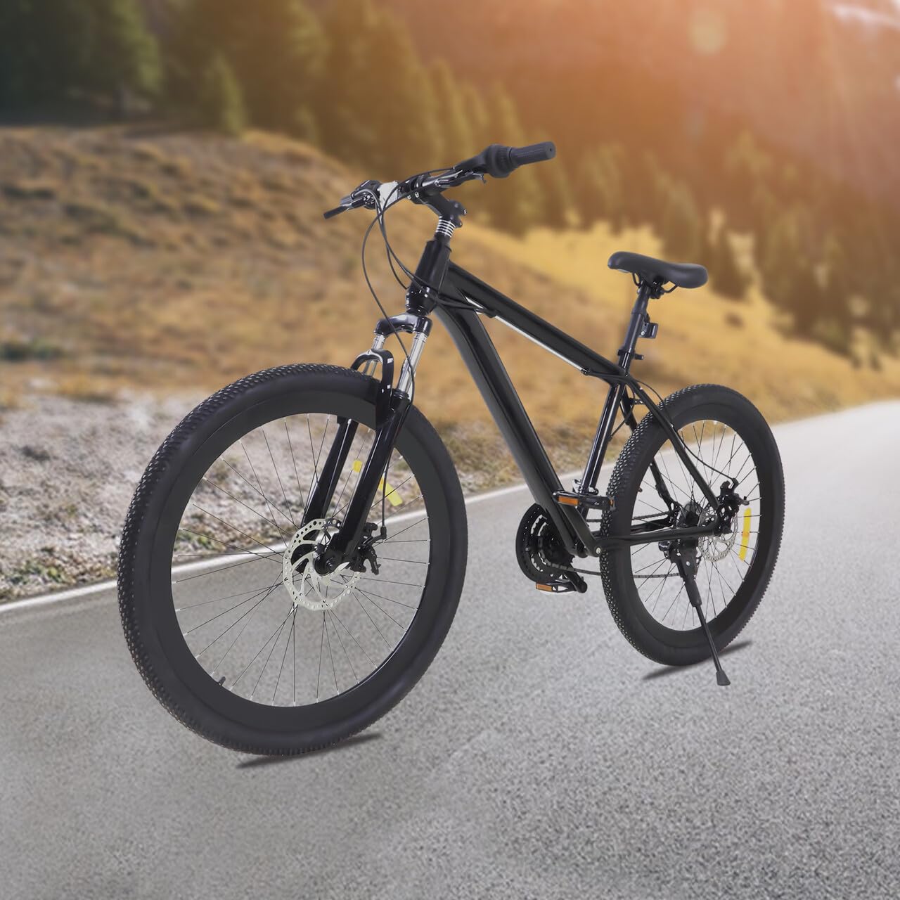 Fahrrad Mountainbike Premium Siebenteiliges Positionierschwungrad Fully FüR Jungen MäDchen Damen Herren Herrenrad Damenrad Downhill Bike Scheibenbremse Bergsteiger StäNder 26Zoll 21Gang