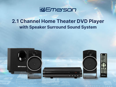 Emerson ED-8050 2.1-Kanal-Heimkino-DVD-Player und Surround-Sound-System mit Subwoofer, HDMI-Ausgang, USB-Wiedergabe und zwei Lautsprechern – ideal für immersives Film- und Musikerlebnis