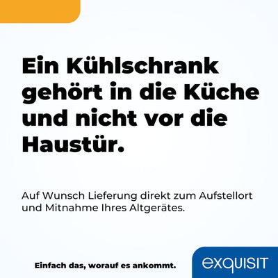 Exquisit Kühlschrank ohne Gefrierfach, 133 Liter, Vollraumkühlschrank freistehend, Türanschlag Wechselbar, KS516-V-H-010D weiss