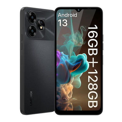 UMIDIGI A15T NFC Smartphone (2024),16+128GB,MTK Helio G95 Prozessor,Dreifache Kamera 64+8+2MP, Frontkamera 16MP,Android 13 Simlockfreie Handy,5000mAh,6,7’HD+,4G Dual-SIM/Face ID/GPS/OTG-Schwarz