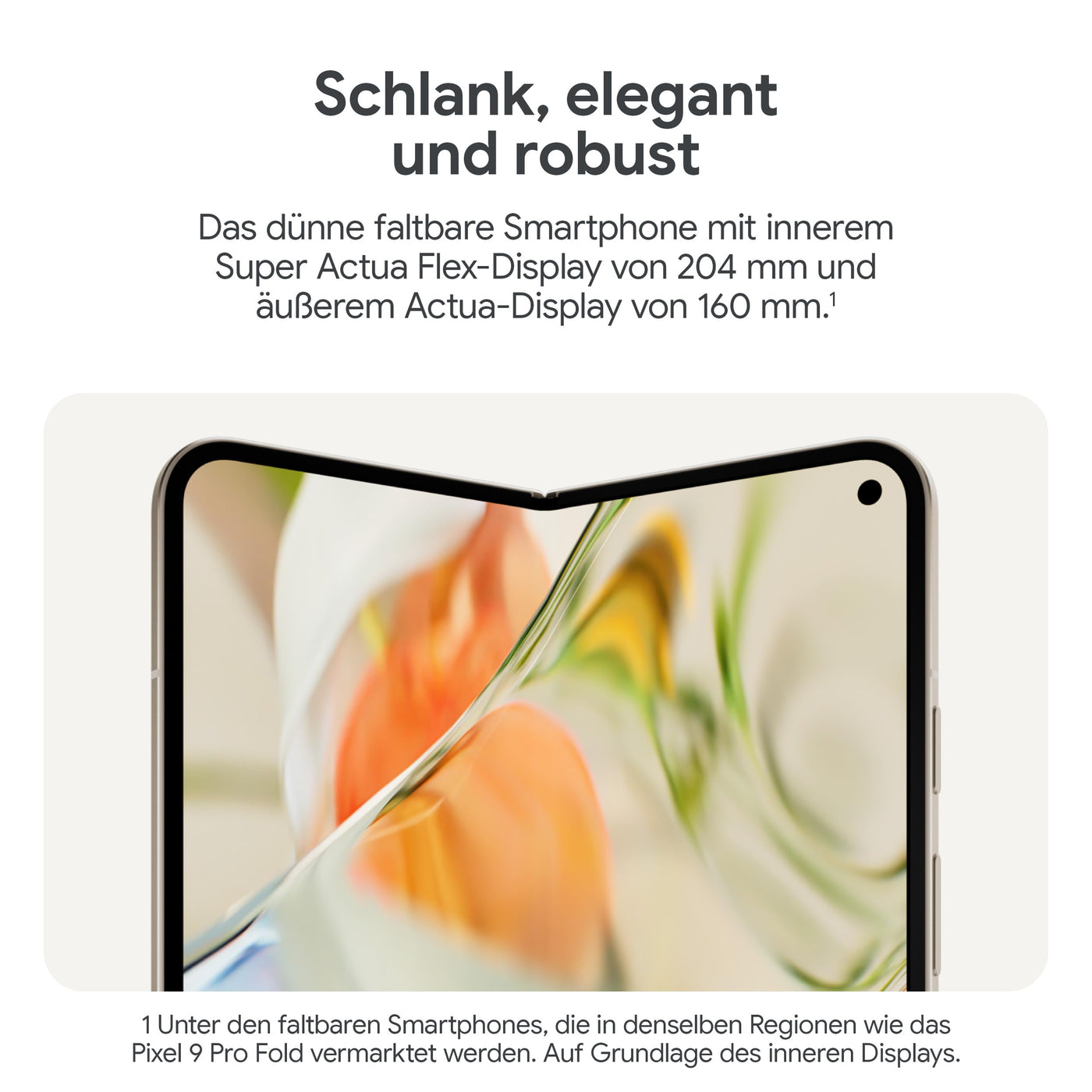 Google Pixel 9 Pro Fold – Android-Smartphone mit Gemini ohne SIM-Lock – fortschrittliches Dreifach-Rückkamerasystem – faltbares Display – Videos per Sprachbefehl steuern – Obsidian, 512GB