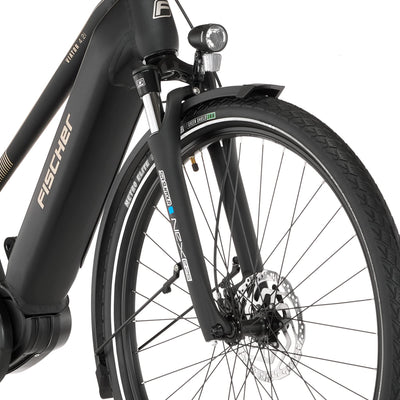 FISCHER E-Bike Trekking VIATOR 4.2i, Elektrofahrrad für Damen und Herren, RH 45 cm, Mittelmotor 80 Nm, 36 V Akku