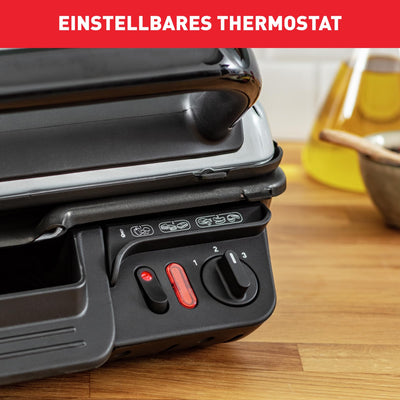 Tefal Kontaktgrill 2in1 GC3050 | Sandwichmaker | aufklappbar als Tischgrill/BBQ mit doppelter Grillfläche | regelbarer Thermostat | antihaftbeschichtet | 2000W | 38.3x21x38.8cm