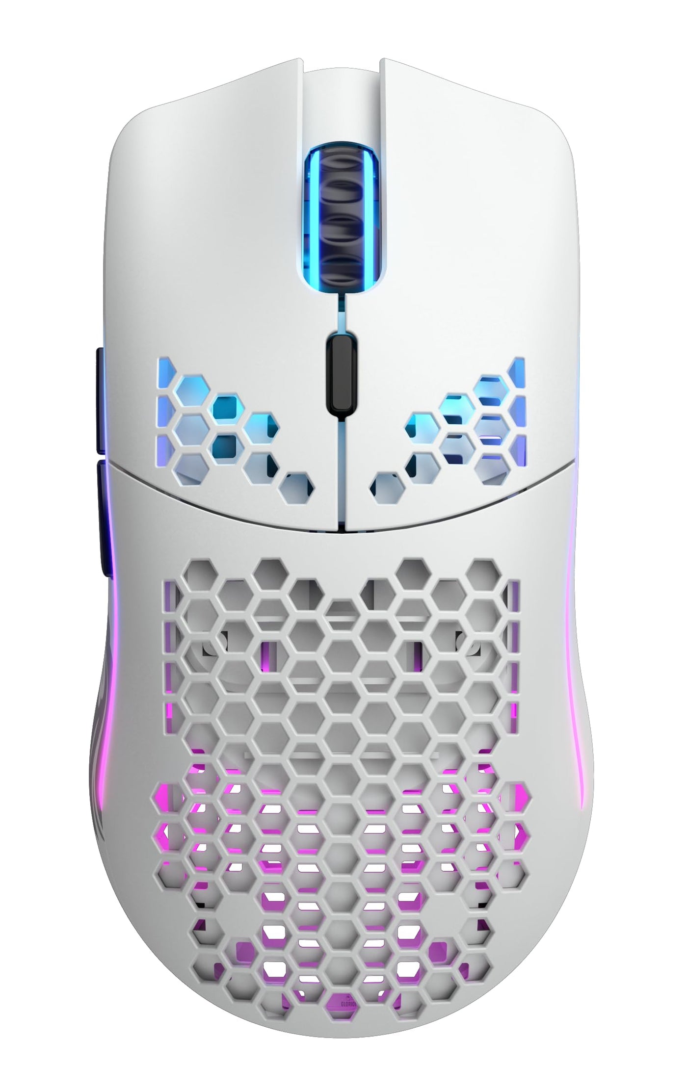 Glorious Gaming Model O Wireless Gaming Mouse – Superleichte 69 g, Wabendesign, RGB-Beleuchtung, beidhändig, verzögerungsfreier 2,4-GHz-Funk, bis zu 71 Stunden Akku – Mattweiß