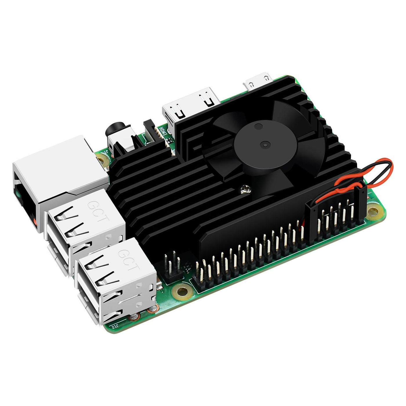 GeeekPi Raspberry Pi 4 Lüfter Kit, Aluminium Kühlkörper mit Lüfter für Raspberry Pi 4B & Raspberry Pi 3B + / 3B