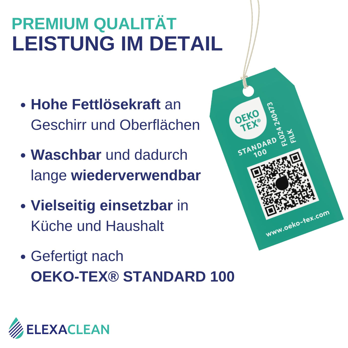 ELEXACLEAN Spültücher waschbar - Mikrofaser (Grau, 4er Set, 24x20cm) Spüllappen für Küche, Geschirr