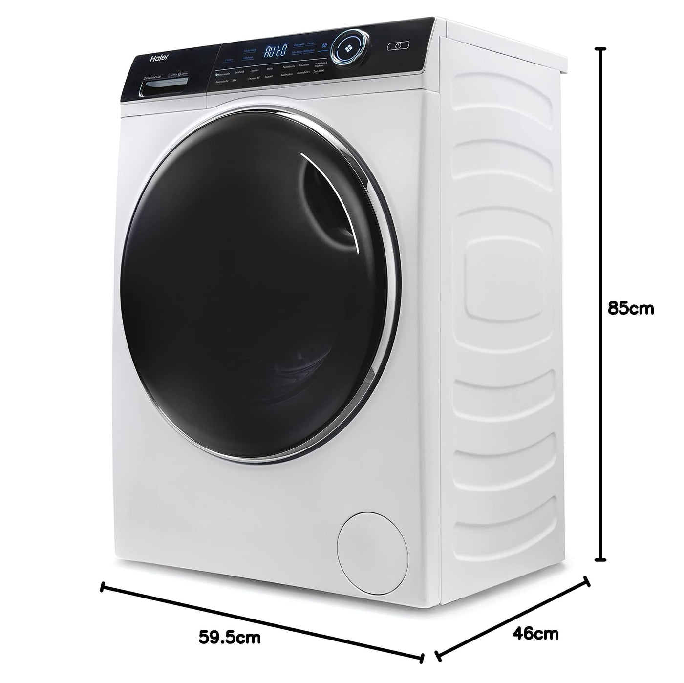 Haier I-PRO SERIE 7 HWD80-B14979 Waschtrockner / 8 kg Waschen / 5 kg Trocknen/Direct Motion Motor - absolut leise/XL-Trommel/I-Refresh-Dampfprogramm/Vollwasserschutz