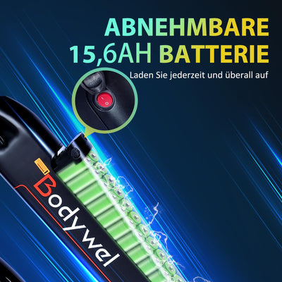 Bodywel 27,5 Zoll A275 E-Bike Elektrofahhrad Damen Herren I 7 Gang-Schaltung I APP Funktion I 250W Motor + Batterie abnehmbar 36V 15Ah