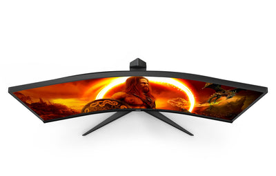 AOC Gaming CU34G2XP - 34 Zoll WQHD Curved Monitor, 180 Hz, FreeSync Prem., HDR400 (3440x1440, 1ms GtG, HDMI, DisplayPort, USB Hub) schwarz-rot