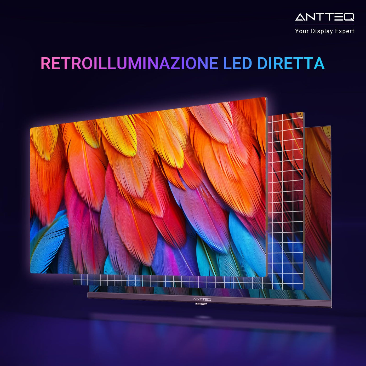 Téléviseur intelligent Antteq AV32 32 pouces (80 cm) avec Netflix, Prime Video, Rakuten TV, DAZN, Disney+, YouTube, UVM, WiFi, triple tuner DVB-T2 / S2 / C, Dolby Audio 2024