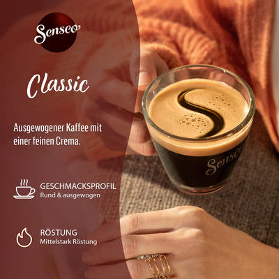 Senseo Pads Classic - Kaffee RA-zertifiziert - 5 Vorratspackungen x 32 Kaffeepads