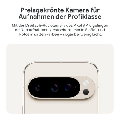 Google Pixel 9 Pro – Android-Smartphone mit Gemini ohne SIM-Lock, Dreifach-Rückkamerasystem, 24 Stunden Akkulaufzeit und EIN 6,3 Zoll großes Super Actua-Display – Hazel, 256GB