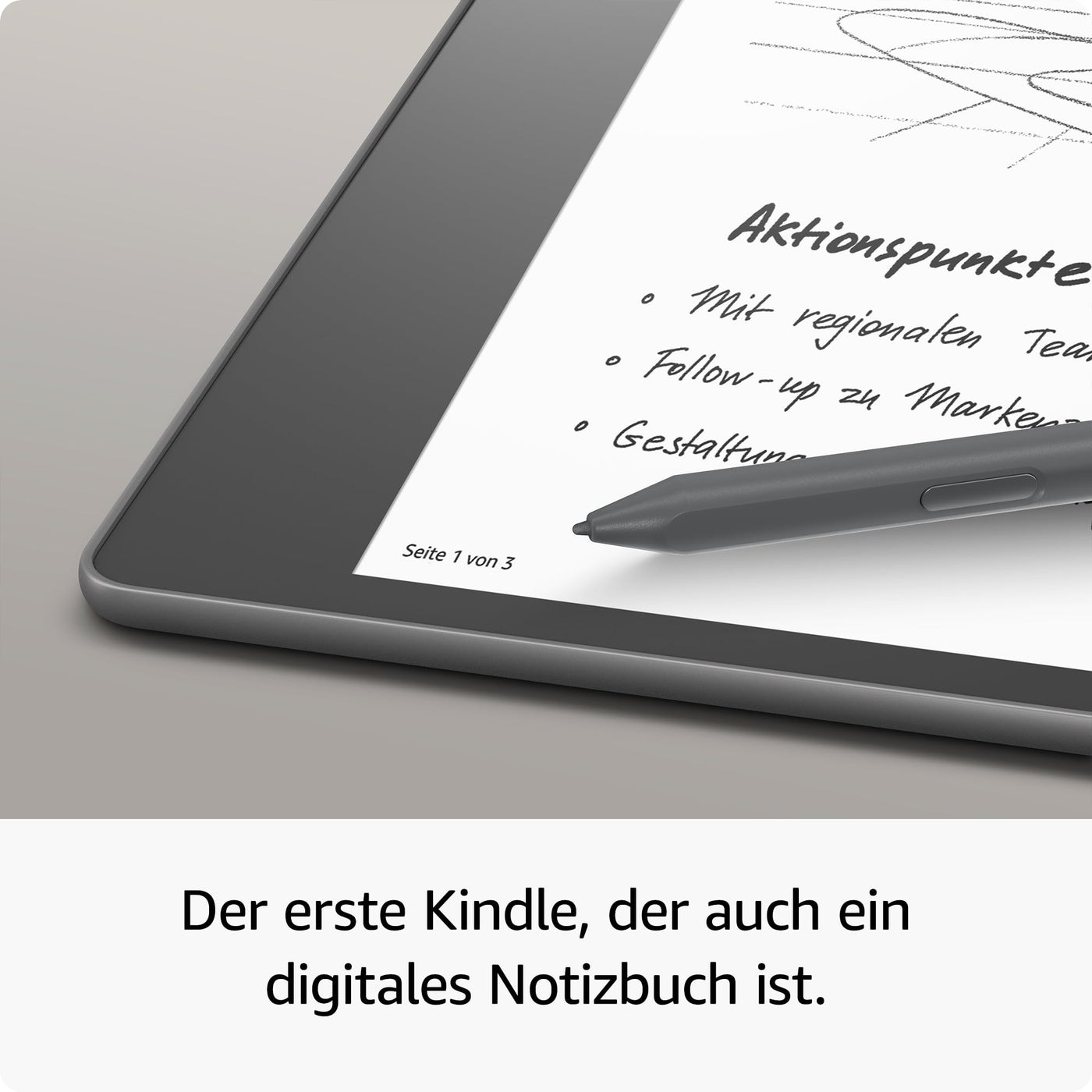 Zertifiziert und generalüberholt Kindle Scribe, der erste Kindle mit Schreibfunktion, mit 10,2-Zoll-Paperwhite-Display mit 300 ppi, mit Premium-Eingabestift | 64 GB