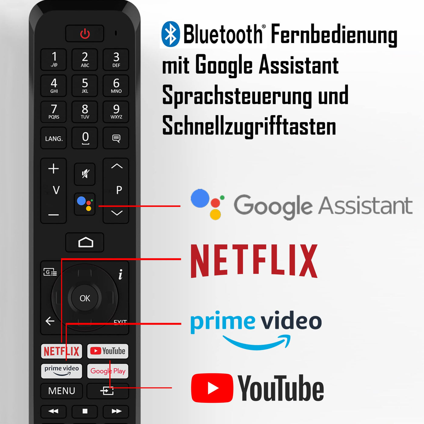 Telefunken Android TV 50 Zoll Fernseher (4K UHD Smart TV, HDR Dolby Vision, Triple-Tuner, Dolby Atmos) XU50AN754M