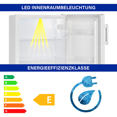 Bomann® freistehender Vollraumkühlschrank | Standkühlschrank groß 242 Liter | inkl. LED-Beleuchtung | ideal für Getränke und Lebensmittel | Türanschlag wechselbar | VS 7316.1 weiß