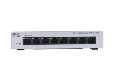 Cisco Business CBS110-8T-D Unmanaged Switch | 8﻿ GE-Ports | Desktop | Ext. Netzteil | Begrenzter Lebenszeitschutz (CBS110-8T-D)