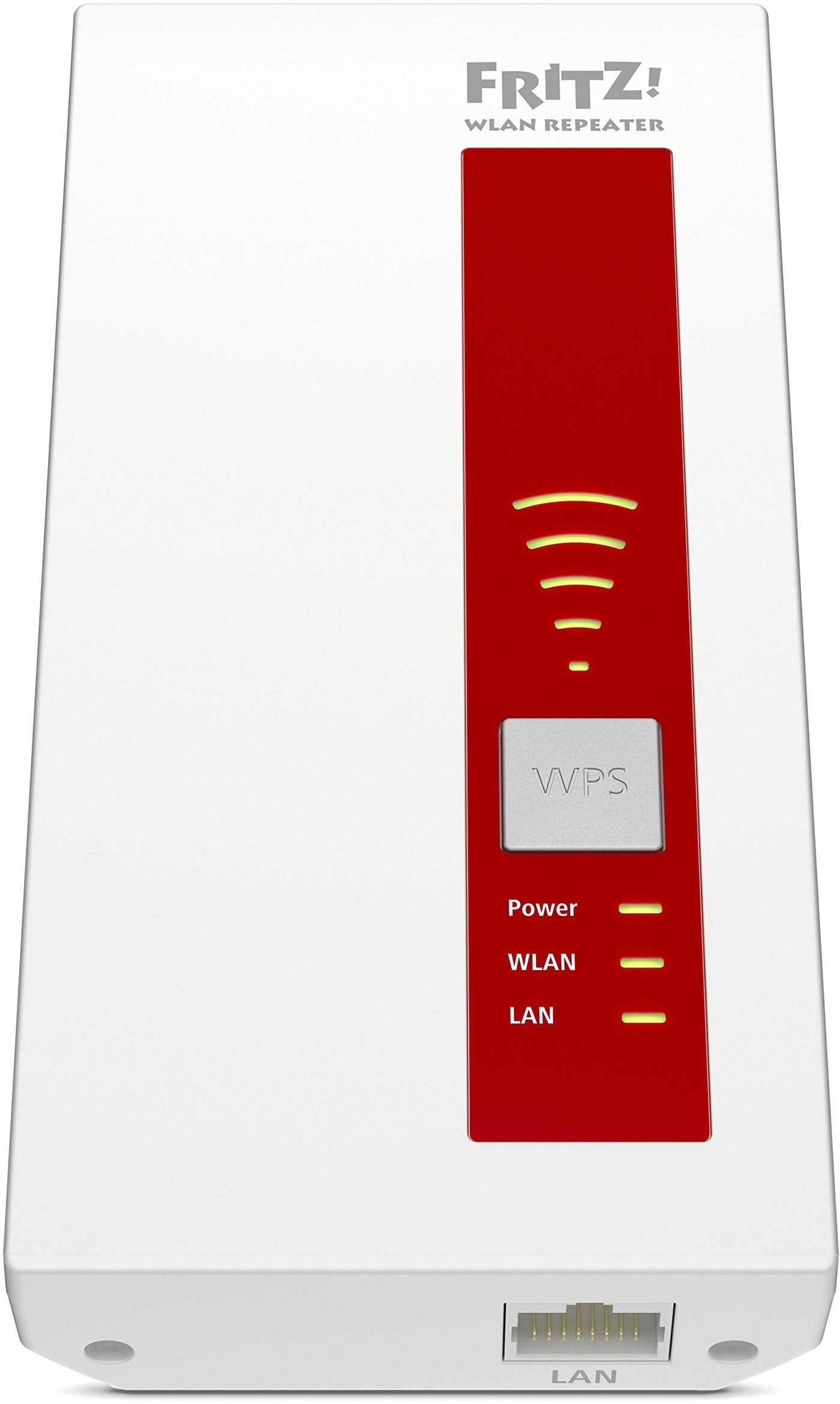 AVM FRITZ!WLAN Mesh Repeater 1750E (Dual-WLAN AC + N bis zu 1.300 MBit/s (5 GHz) + 450MBit/s (2,4 GHz), deutschsprachige Version) rot/weiß