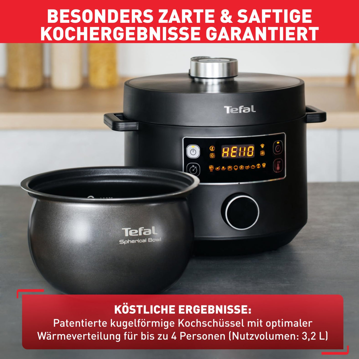 Tefal CY7548 Turbo Cuisine Multikocher, 1000, Kunststoff, 5 liters, Schwarz