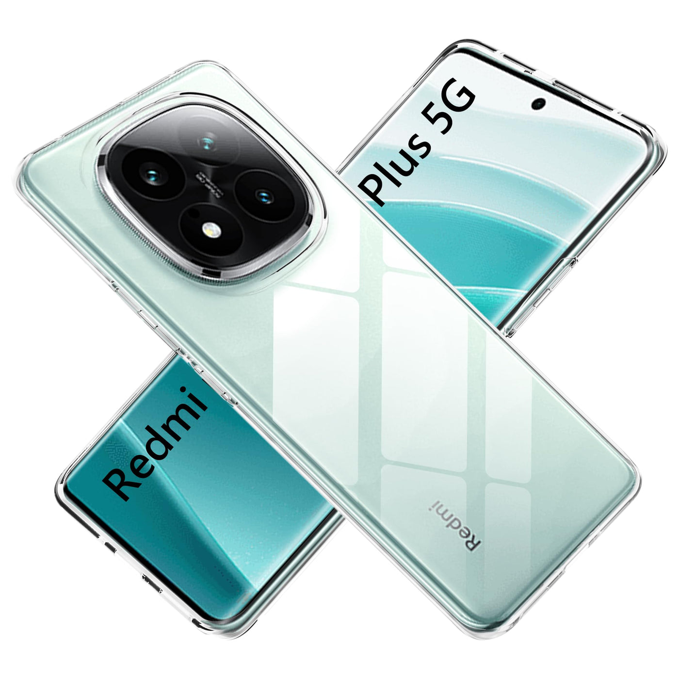 Fitudoos Hülle für Xiaomi Redmi Note 14 Pro Plus 5G,Soft Schutzhülle Liquid Silicone hülle,Hochwertiges Silikon Premium TPU Handyhülle für Xiaomi Redmi Note 14 Pro Plus 5G -Transparent.