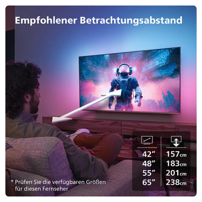 Philips Ambilight 55OLED809 4K OLED Smart TV - 55-Zoll Display mit P5 AI Perfect Picture, Ultra HD Google TV, Dolby Vision und Dolby Atmos Sound - Funktioniert mit Alexa und Google Sprachassistent