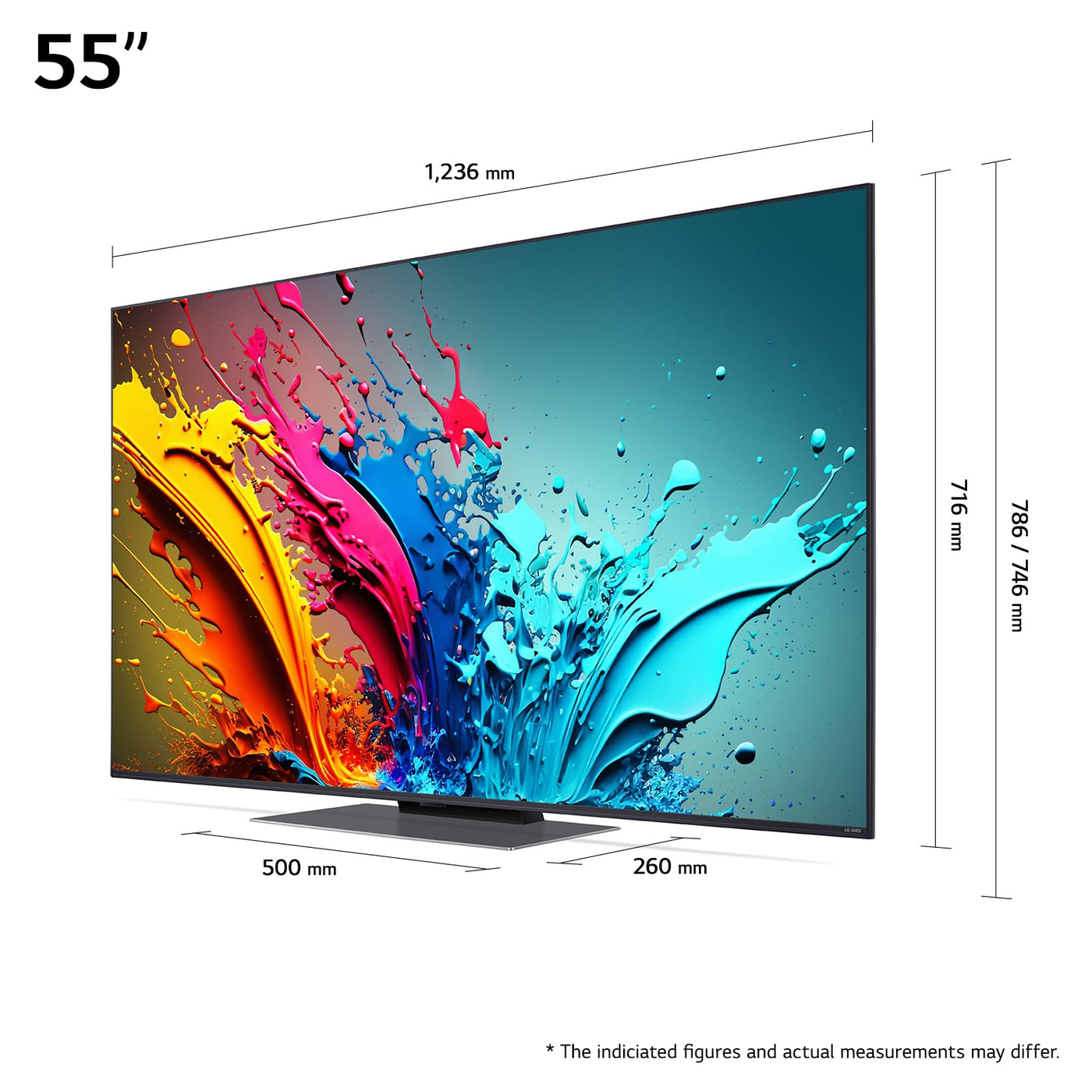 LG 55QNED86T6A TV 55" (139 cm) QNED Fernseher (α8 4K AI-Prozessor, webOS 24, HDR10, bis zu 120Hz) [Modelljahr 2024]