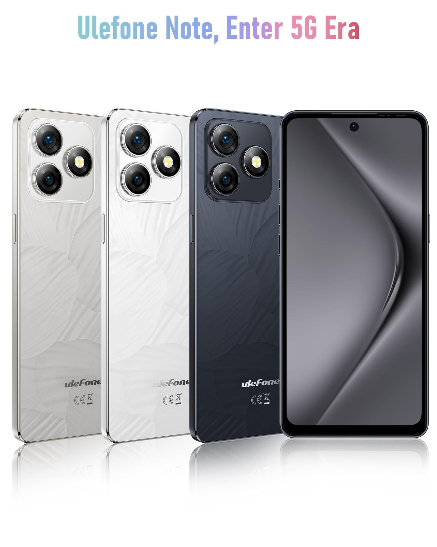 Ulefone Note 18 Ultra 5G Handy, 12GB+256GB/SD-2TB Android 13 Smartphone Ohne Vertrag, 50MP+50MP+32MP Kamera 6,78 Zoll FHD+ mit 90Hz, 5450mAh Akku/18W, Dual SIM Simlockfreie Handys/GPS/OTG/NFC, Grau