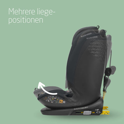 Maxi-Cosi Titan Plus i-Size, mitwachsender Kinderautositz, 15 Monat-12 Jahre (76-150 cm), G-CELL-Seitenaufprallschutz, 4 Liegepositionen, weiche Schaumstoffpolster in Kopfstütze, Authentic Graphite