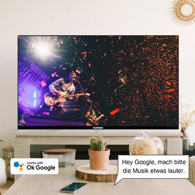 Téléviseur Android Telefunken 40 pouces (Smart TV Full HD, HDR, Triple Tuner, Bluetooth) XF40AN750M, Noir