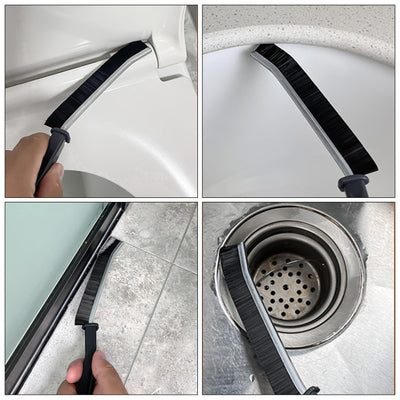 4 Stück Spaltreinigungsbürste, Hartborsten Eckenreinigungsbürste, Fugenbürste, Crevice Cleaning Brush, Eckenreinigungsbürsten, Multifunktionale Reinigungsbürste für Bad Küchen und Haushalt