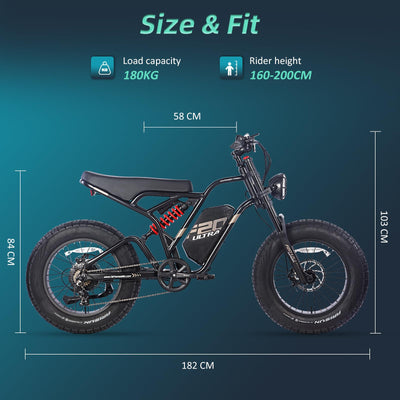 Fafrees [ Offiziell F20 Ultra 48V 25Ah Akku E-Bike Damen 20 Zoll, Farfrees Ebike Herren, 79N.m E Mountainbike, Elektrisch Fahrrad bis 180kg, Fatbike Elektro, Elektrofahrrad Erwachsene IPX5