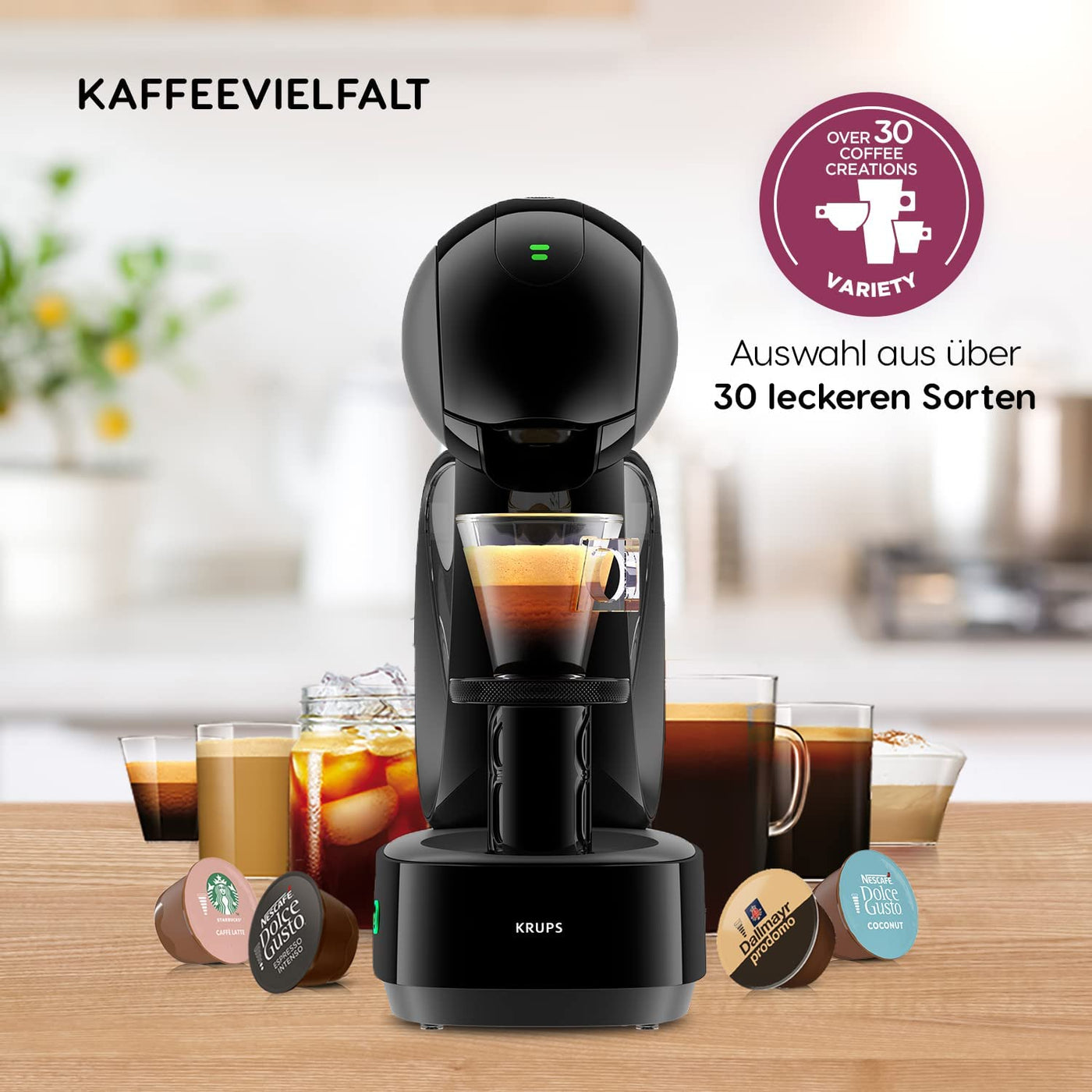 NESCAFÉ DOLCE GUSTO INFINISSIMA TOUCH by KRUPS schwarz automatische Kaffeekapselmaschine